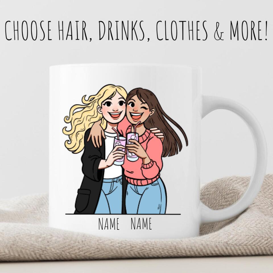 Personalized Besties Mug – Kustom Joy