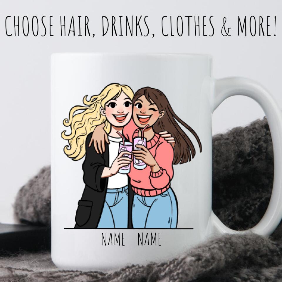 Personalized Besties Mug