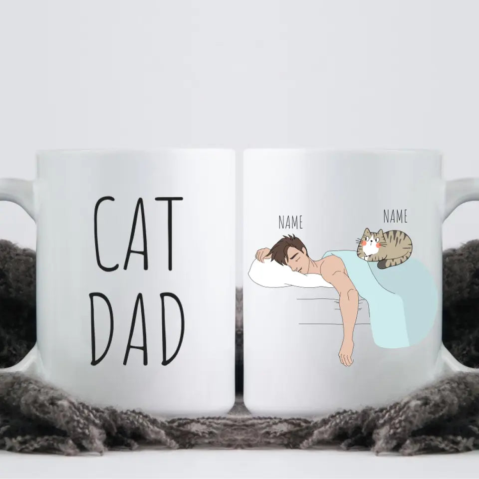 Personalized Cat Dad Mug