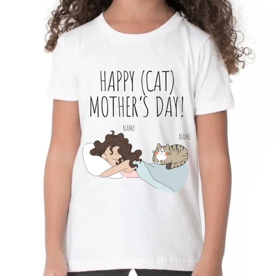 Personalized Cat Mom Kids Sleepshirt