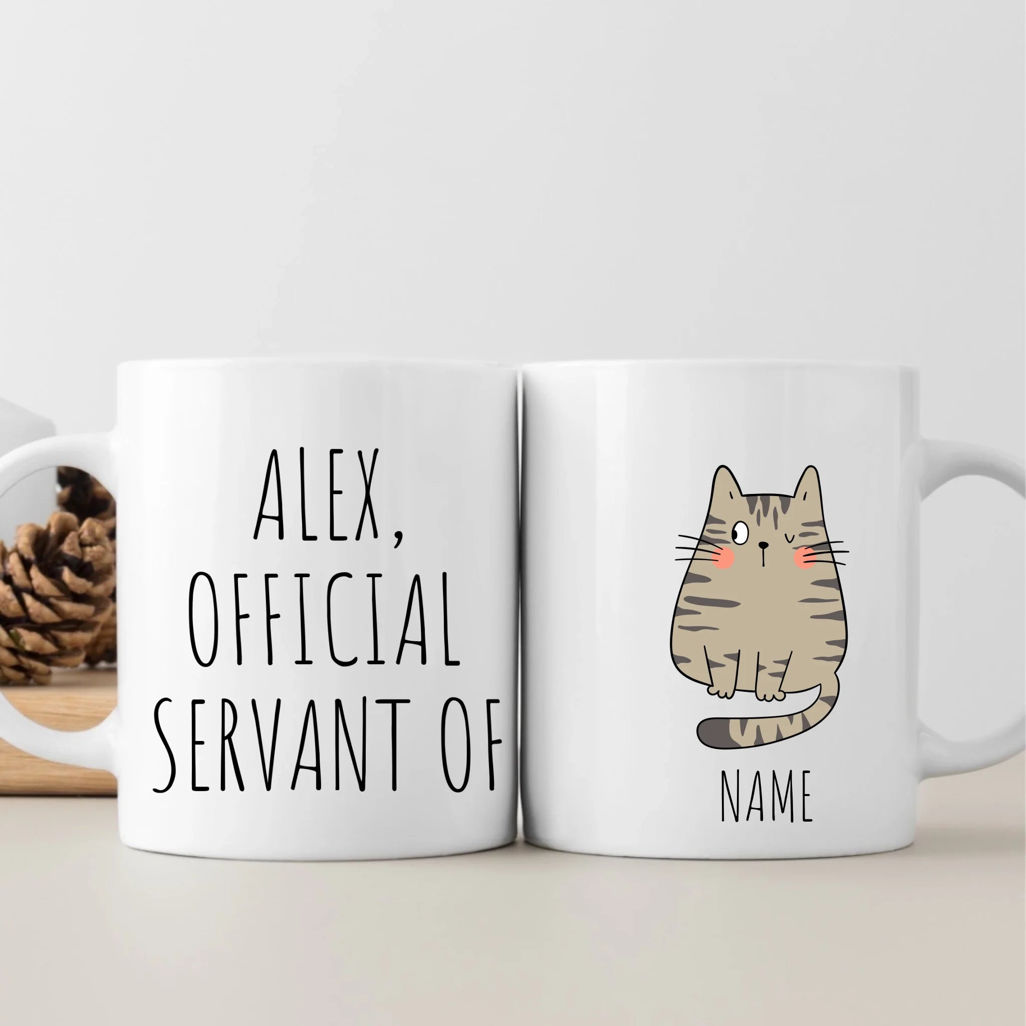 Cat Mom/Dad/Servant Personalized Mug