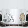 Cat Mom/Dad/Servant Personalized Mug